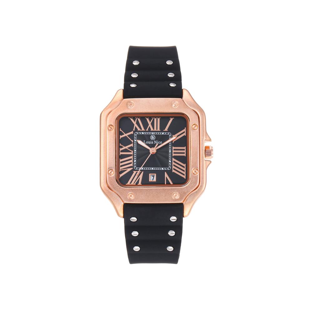 ساعة رجالية كلاسيكية باللون الاسود