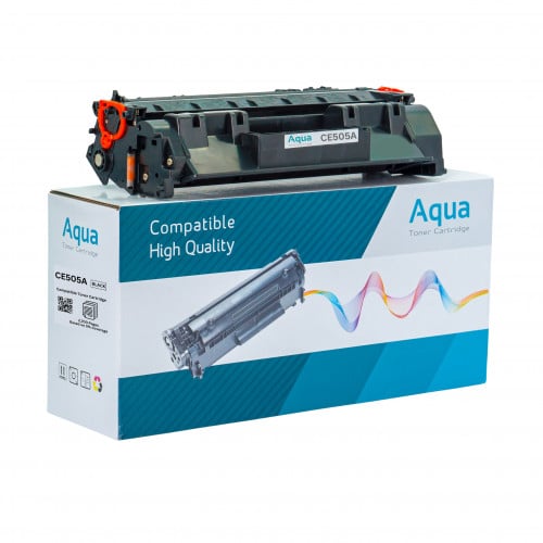 حبر Aqua طابعة 05A اسود CE505A متوافق مع طابعات hp