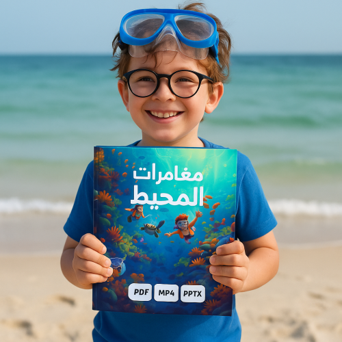كتاب مغامرات المحيط للأطفال عربي وانجليزي