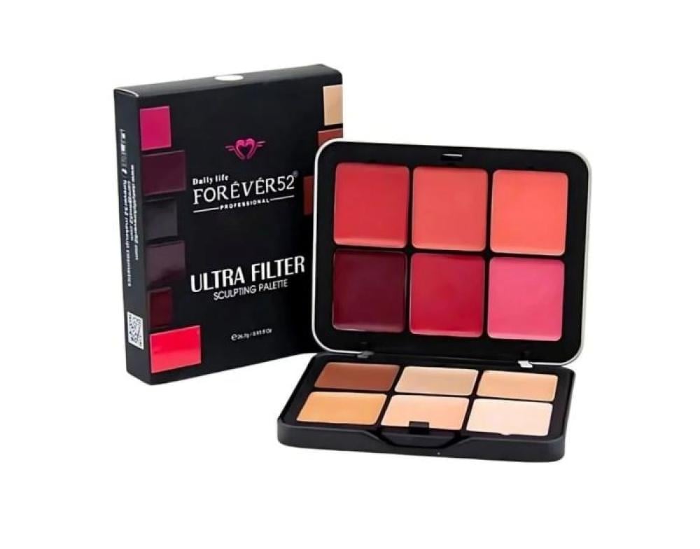 باليت الدفتر كونسيلر و بلاشر كريمي الترا فلتر من ماركة فور ايفر 52 - UF003