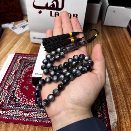 سبحة بكلايت رمادي تتانيوم كركوشة سوداء