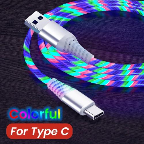كابل USB مضيء من نوع C