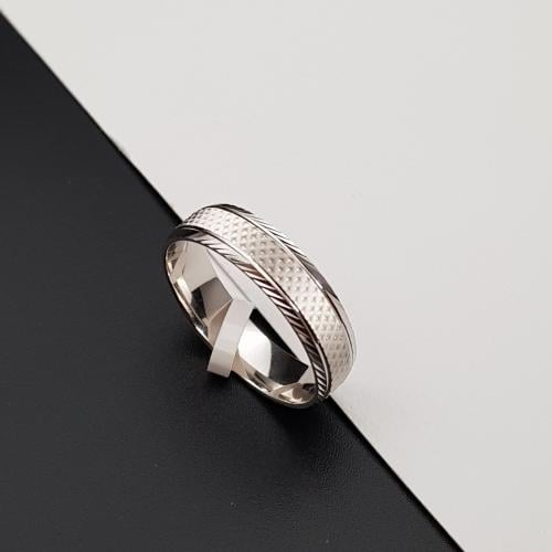 دبلة رجالي كلاسيك فضة عيار 925