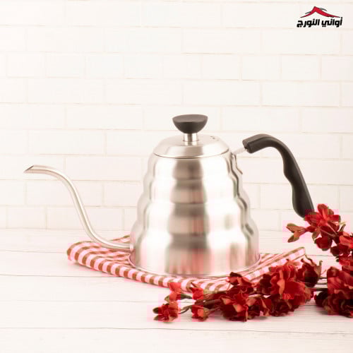ابريق تقطير القهوة ستانلس استيل فضي 1200مل