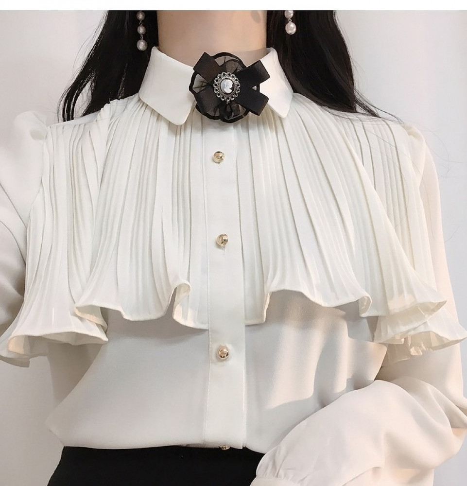 بلوزة شيفون ابيض  blouse18