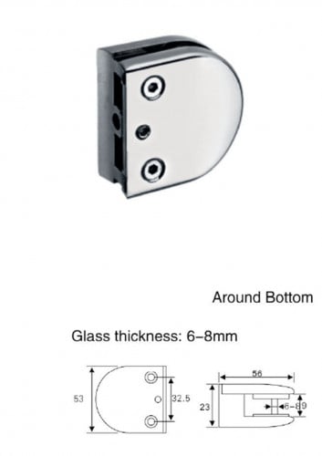 حامل زجاج لون كروم  8-6 ملي