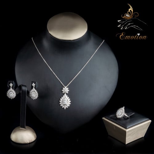 مطلي ذهب ابيض الطقم الافخم - اطقم يومية