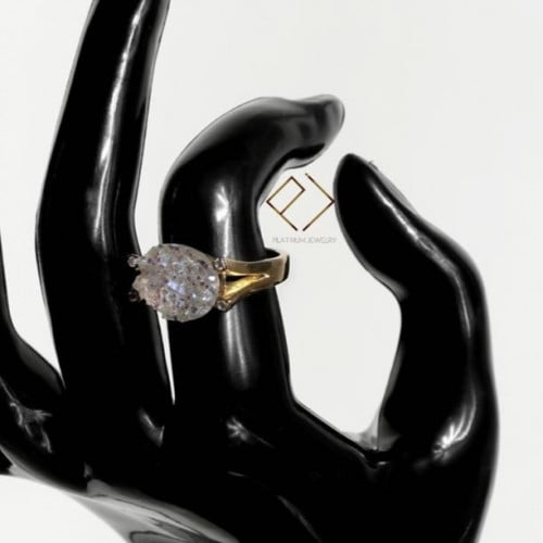 خاتم فضة عيار 925 و حجر مجمع و زركون