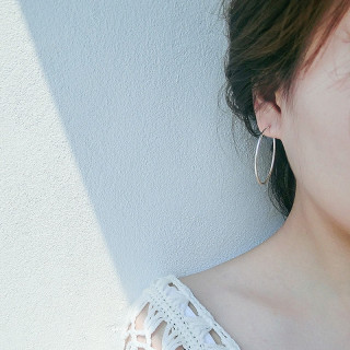 حلق دائري | Hoop minimalist earrings