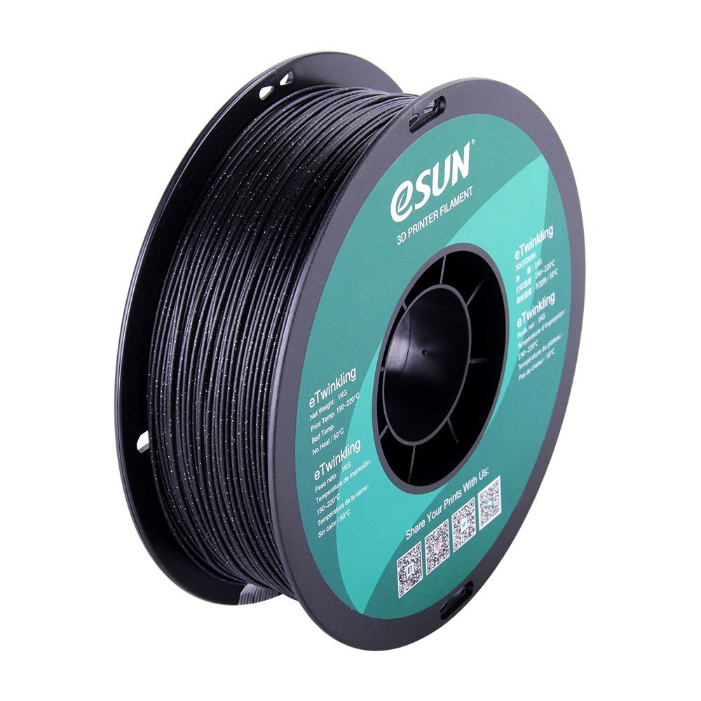 eTwinkling filament,1.75mm,Black,1kg/roll - SunCubic