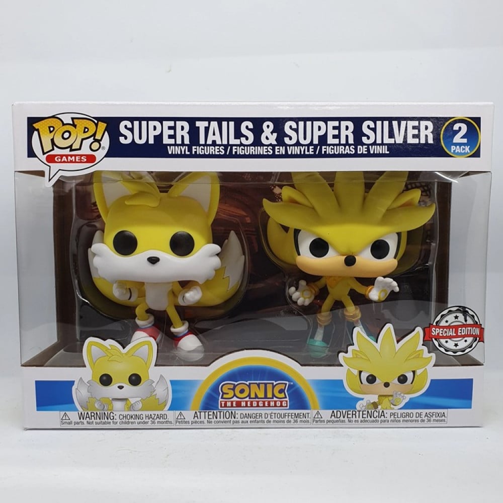 Funko Pop! Sonic the Hedgehog Super Tails and Super Silver 2 Pack Exclusive
