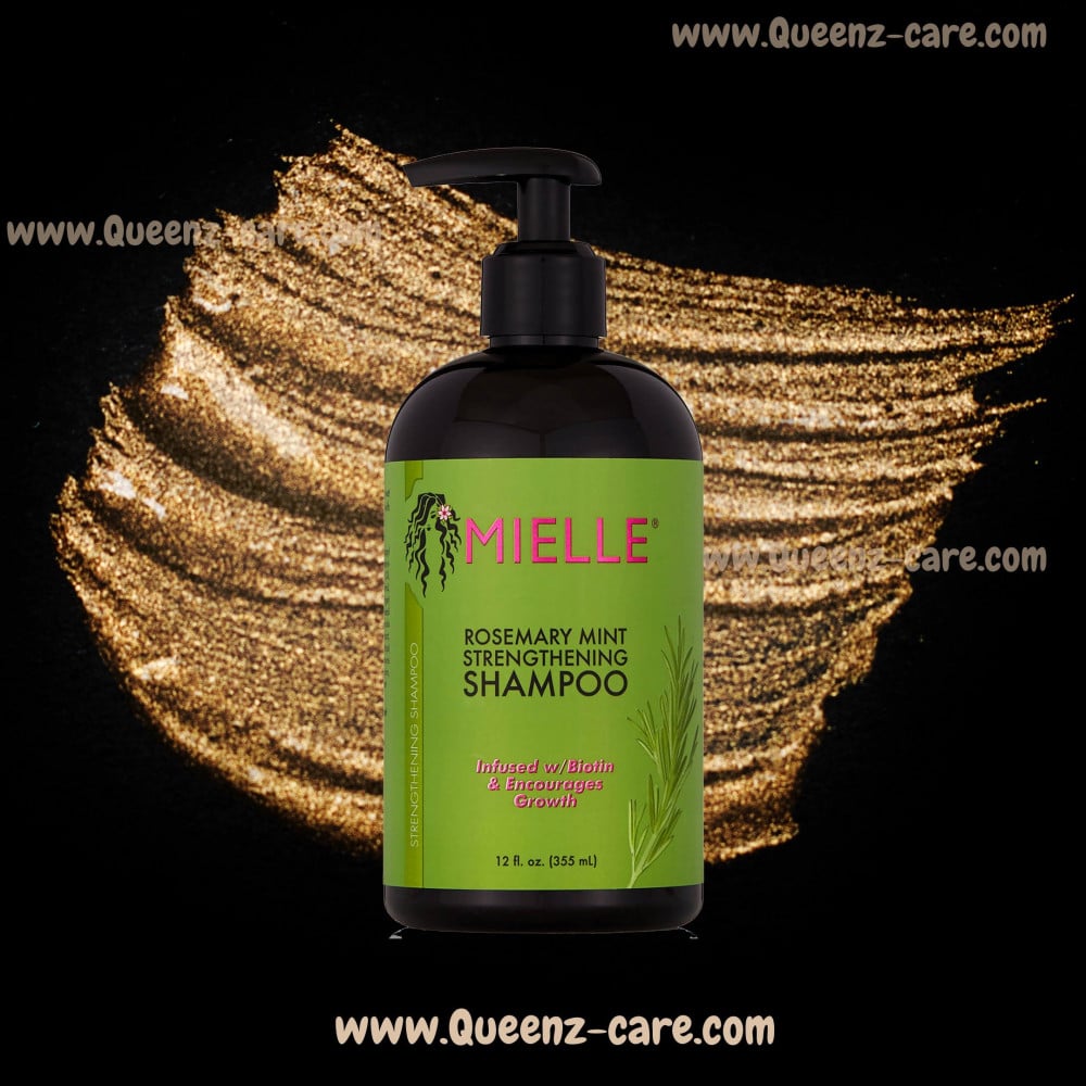 Mielle Organics Strengthening Shampoo with Mint Rosemary & Biotin Made in  USA 12 fl oz 355 ml - كوينز كير