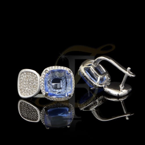 حلق (زركون) فضة عيار 925