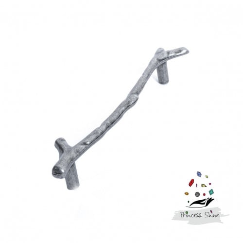 330 - مقبض فرع شجرة كبير فضي ( قطعتين )