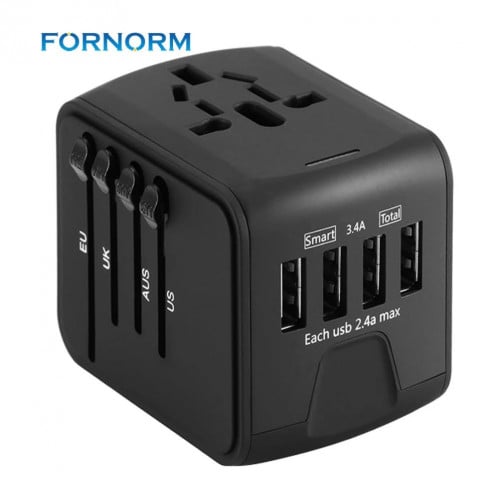 ادابتر السفر العالمي مع 4 منافذ شحن