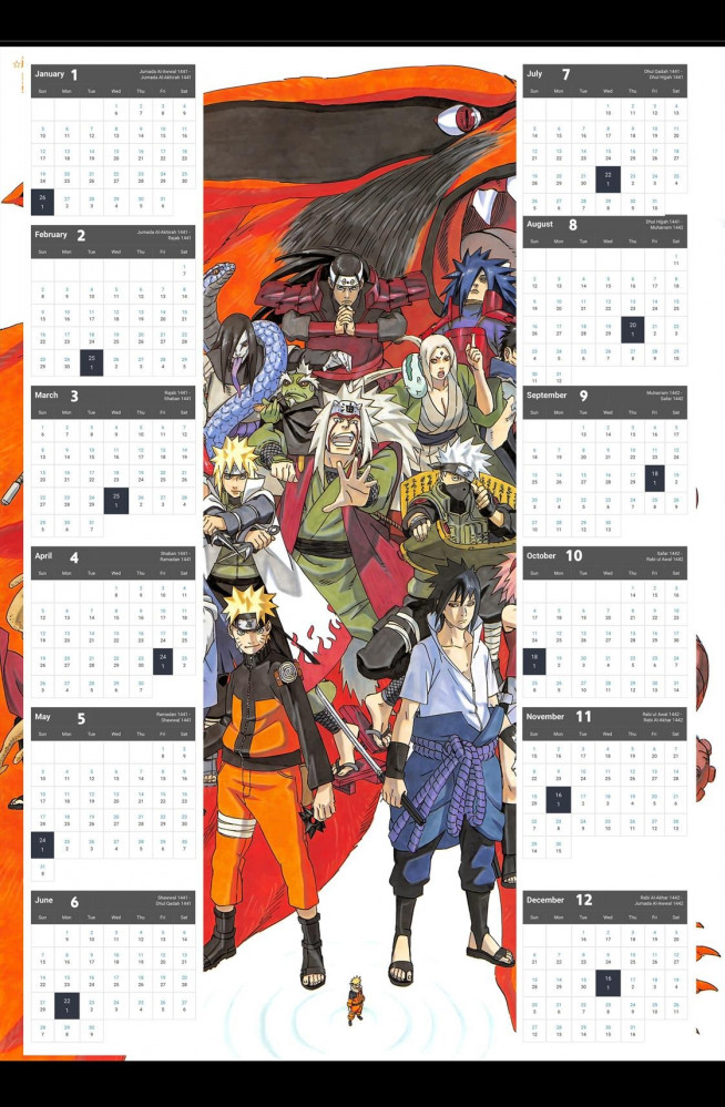 Calendário 2022  Anime paper, Anime akatsuki, Anime crafts