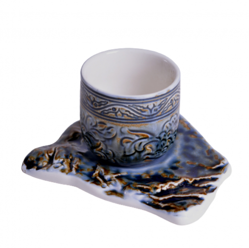 كوب سيراميك مع صحن (170) مل