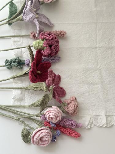 مجموعة زهور كروشيه