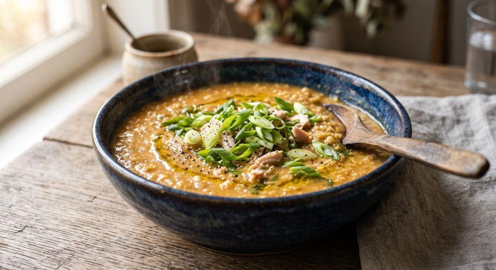 طريقة عمل شوربة كريم الشوفان بالدجاج والطماطم
