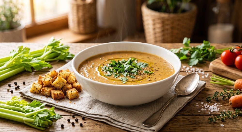 طريقة عمل شوربة الخضروات بالكريمة: الدفء والفائدة في طبق واحد!