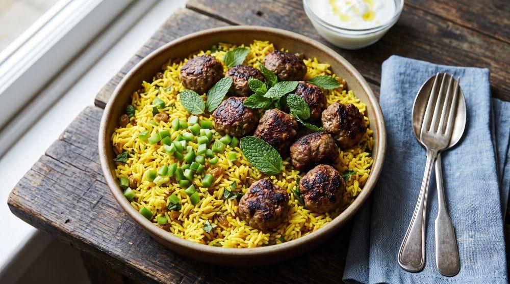 طريقة عمل صينية الأرز بالكفتة بالفرن | وصفة غداء سهلة ولذيذة