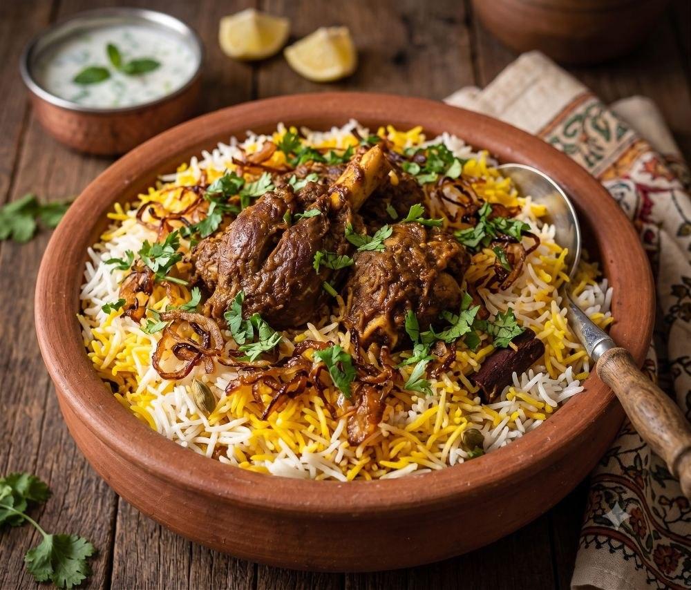 طريقة عمل برياني حيدر آباد باللحم الأصلي خطوة بخطوة