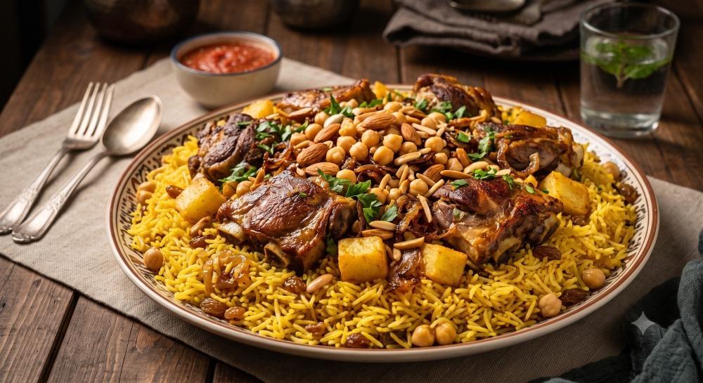 طريقة عمل مكبوس اللحم الأصلي بحشو النخي واللوز