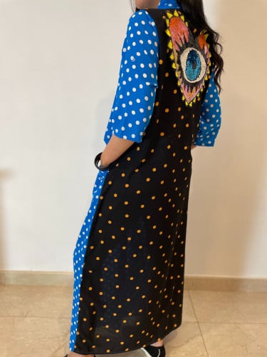 ثويب لف منقط بخامتنا الخفيفة الباردة وبإضافة مميزة