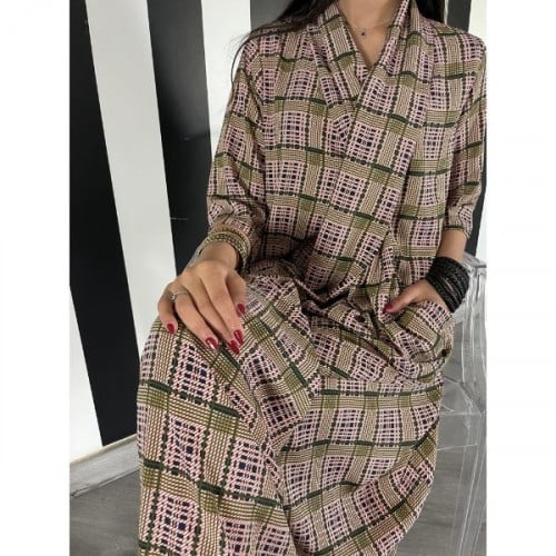 ثويب كاروهات بخامة خفيفة باردة