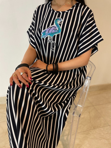 ثويب الفلامينغو الازرق خفيف لطيف بارد ومناسب لكل وقت بإضافة مميزة