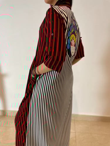 ثويب لف منقط بخامتنا الخفيفة الباردة وبإضافة مميزة