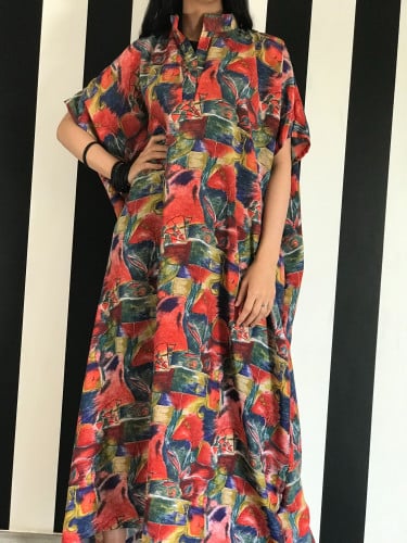 ثويب يومي بخامتنا الباردة ،بألوان مزهزهه :)