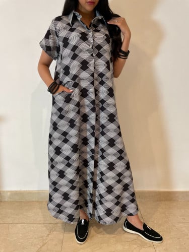 فسيتين ابيض واسود ناعم انيق رقيق راكز مريح