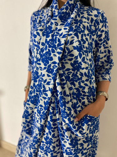 ثويب لف بخامتنا الباردة وبألوان رقيقة ونقشات لطيفة