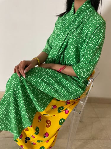 ثويب لف جامع المنقط والشالكي بألوان مزهزهه