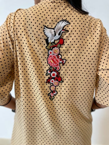 ثويب لف منقط بخامتنا الخفيفة الباردة وبإضافة مميزة