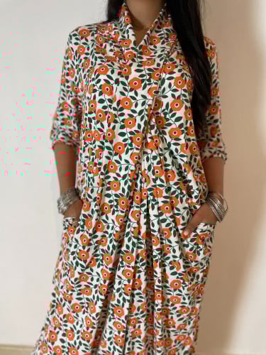 ثويب لف بخامتنا الخفيفة الباردة و بوريدات برتقالية تهبل