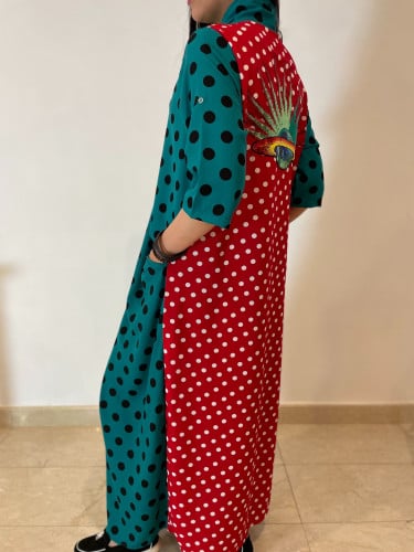 ثويب لف منقط بخامتنا الخفيفة الباردة وبإضافة مميزة