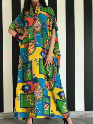 ثويب يومي بخامتنا الباردة ،بألوان مزهزهه :)