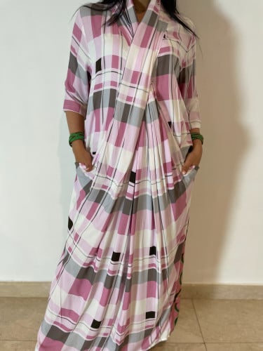 ثويب لف بخامتنا الباردة وبمزيج خامات مميزة وغريبة