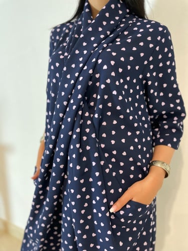 ثويب القليبات وبخامة خفيفة باردة - كحلي وموف