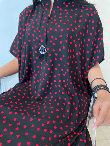 ثويب القليبات الحمراء يومي مريح خفيف لطيف بإضافة رهيبة