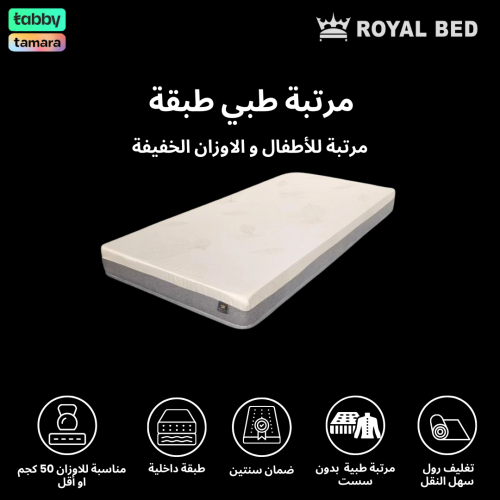 مرتبة طبي طبقة 90*200 15سم