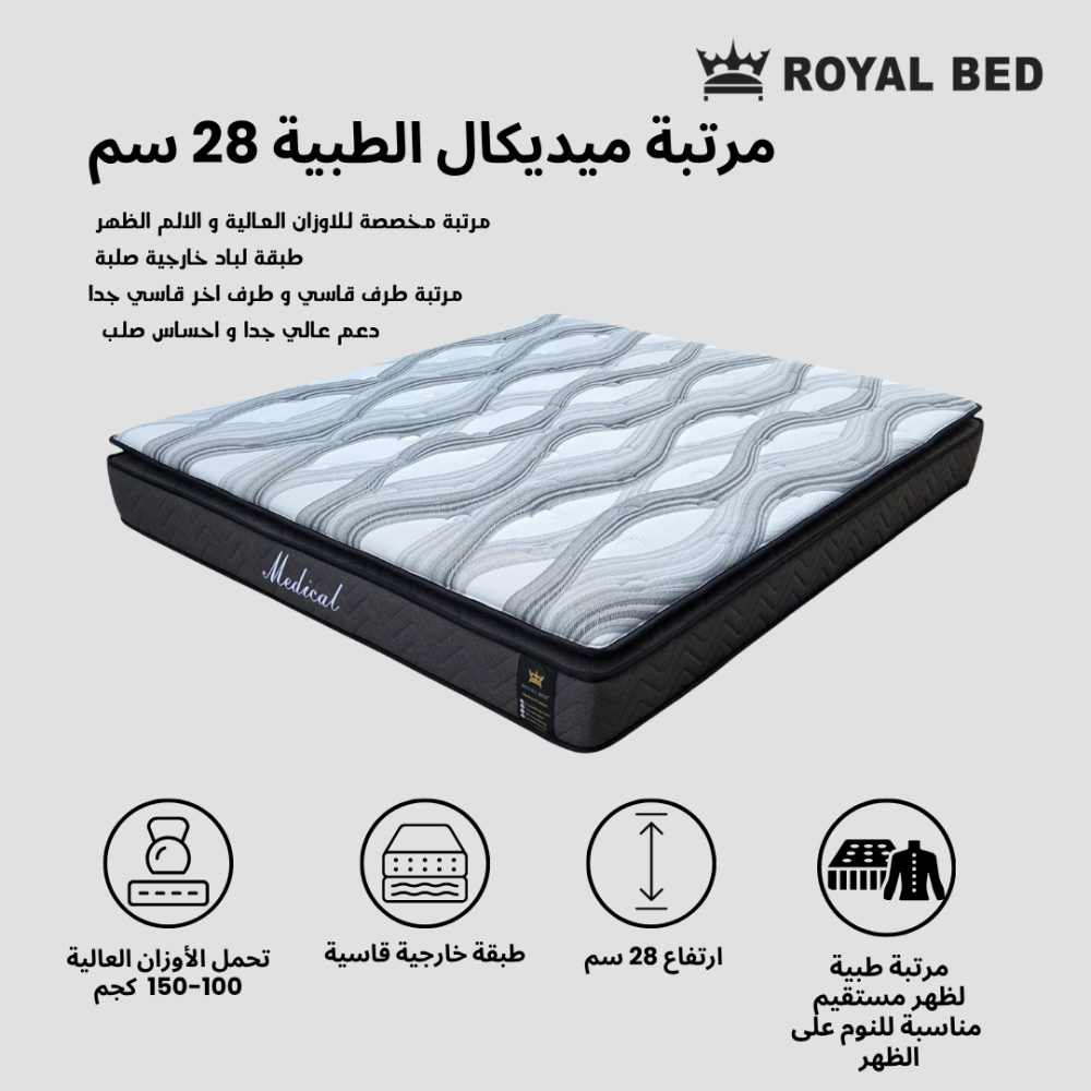 مرتبة ميديكال الطبية 160*200 صلبة