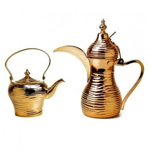 طقم دلة و براد فاخر ذهبي