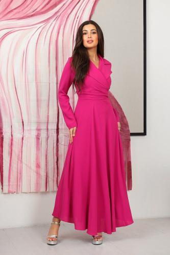 Fuchsia Crepe Dress