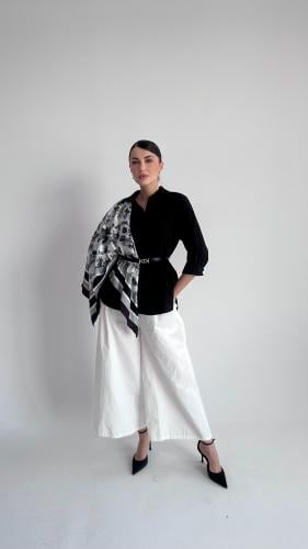 Black shirt with Scarf