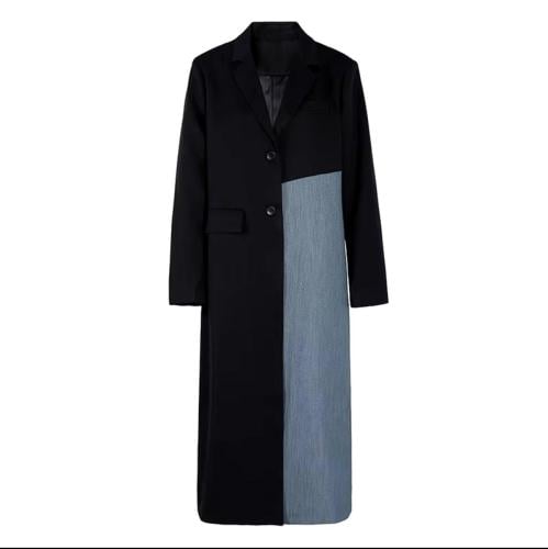 Black and jeans coat
