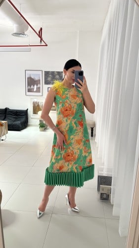 Multi green dress