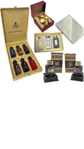 بكج يتكون من 11عطر وساعتين ذهبية
